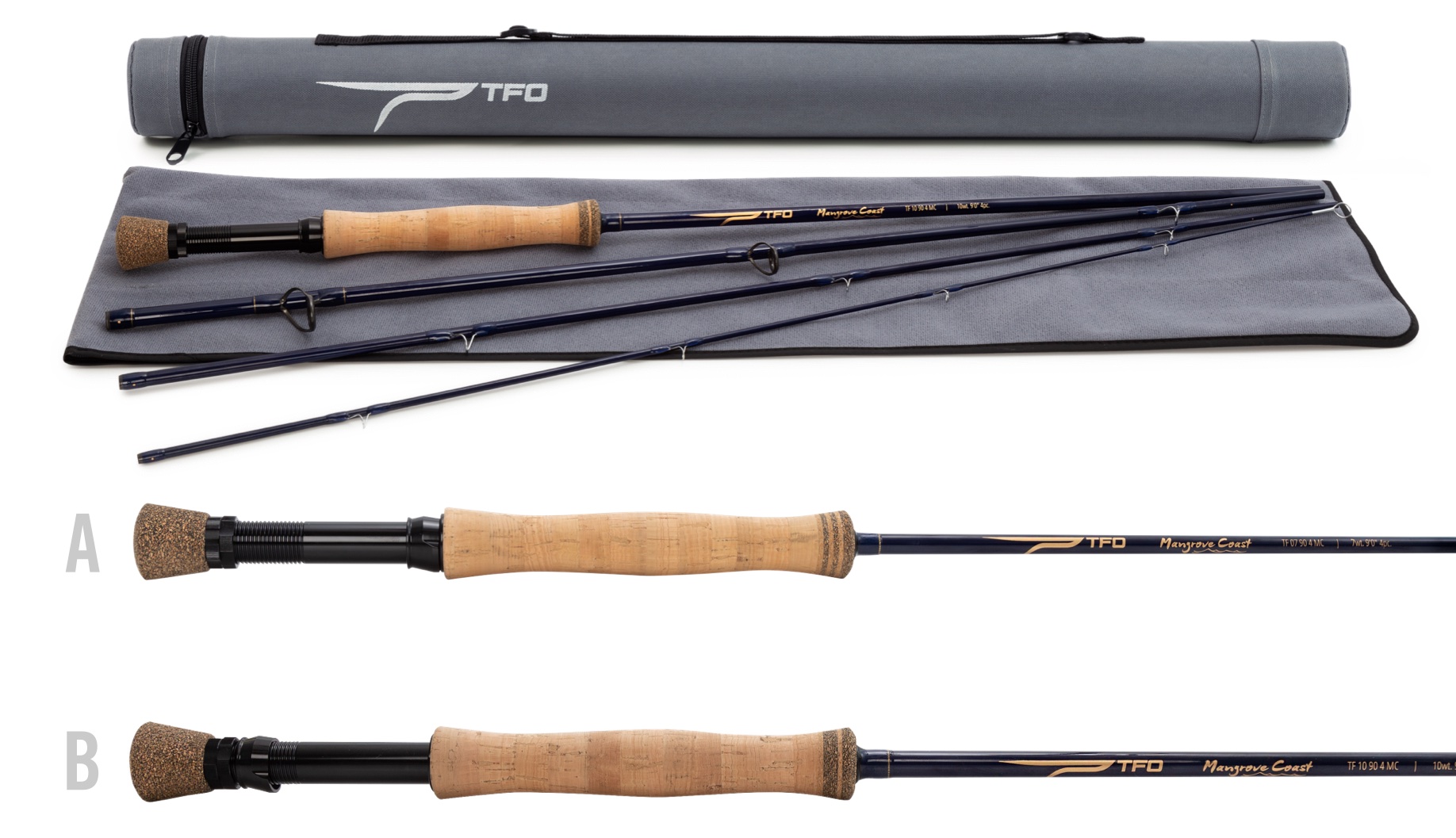 BAG TEMPLE FORK OUTFITTERS MANGROVE TF09904M 9' 0" 9 WEIGHT 4 PIECE FLY ROD 