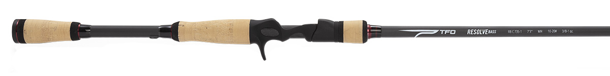 Picture of the TFO Resolve Bass 7'3" Medium Heavy Casting rod.