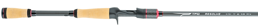 TFO Resolve casting rod handle close-up with cork grip and trigger reel seat